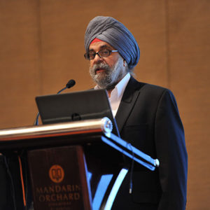 Inderjit Singh (Entrepreneur and former member of Parliament, Singapore) gives the opening address. 