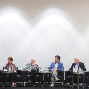 Lisa Raphals, Georges Halpern, Atsushi Iriki, W. Brian Arthur & Teoh Xuan Min at a panel discussion, moderated by Andrew Sheng. 